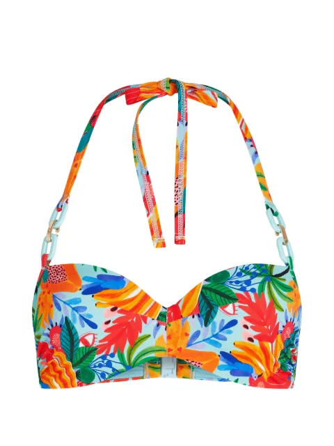 Marlies Dekkers Paradisa floral-print bikini top Blue 37630