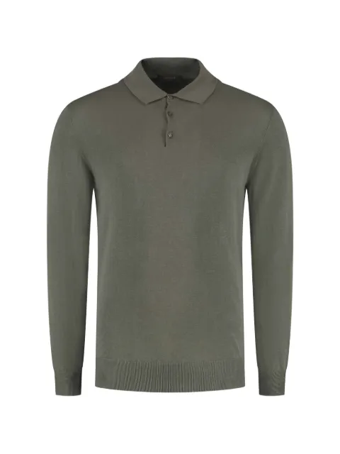 Zanone buttoned polo shirt Green 810232ZQ307Z1915