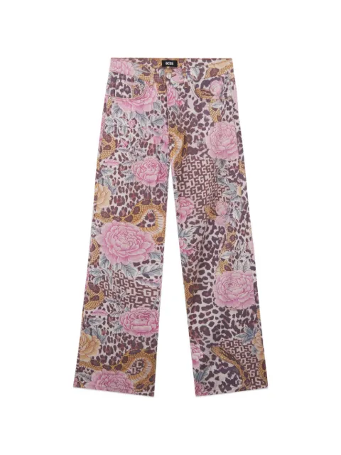 GCDS floral-print trousers Neutrals C1WBQI202D094