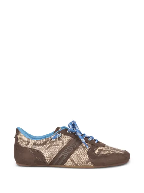 GCDS snakeskin-print sneakers Brown C1WWQY264M264