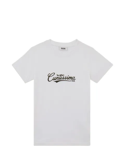 GCDS lettering-print T-shirt White C1WBQC097J110
