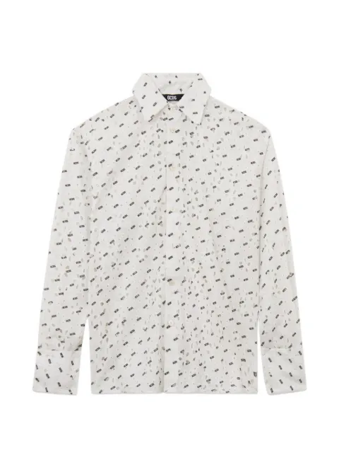 GCDS floral-embroidered shirt White C1WBQH175T083