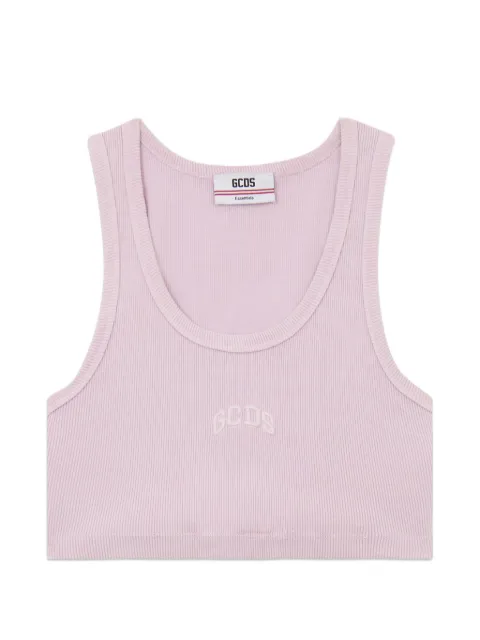 GCDS logo-detail crop top Purple C1WEQC051J103