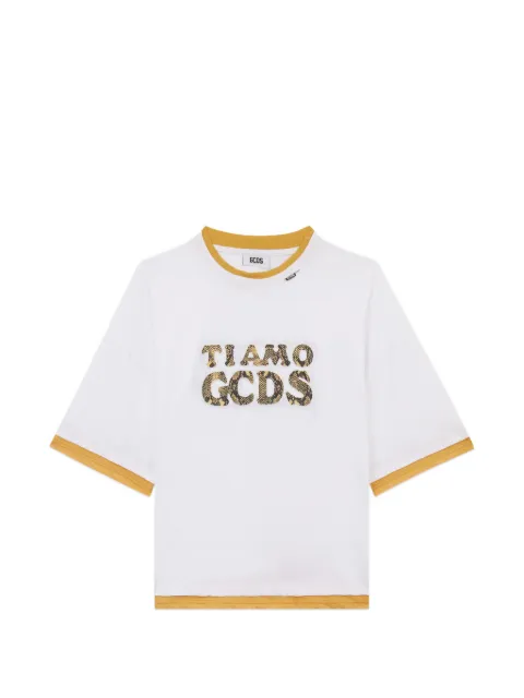 GCDS graphic crew-neck T-shirt White C1MBQC068J080