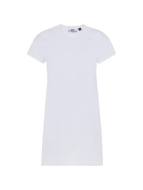 GCDS logo-embroidered mini dress White C1WEQB017J103
