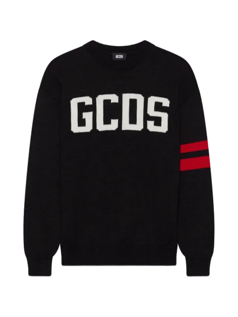 GCDS logo-detail sweater Black Z0MWQF151K106
