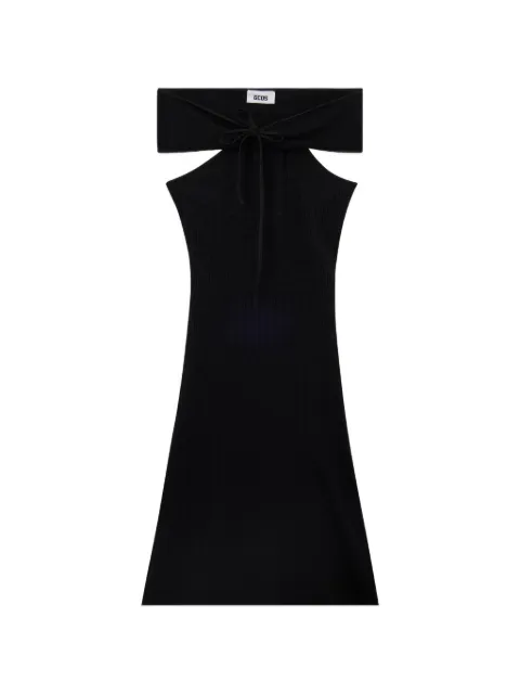 GCDS cut-out-design maxi dress Black C1WBQB027J044