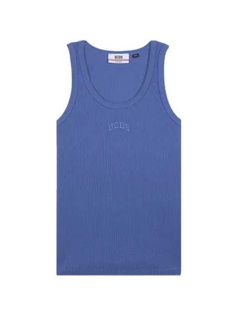 GCDS logo-embroidered tank top Blue C1WEQC050J103