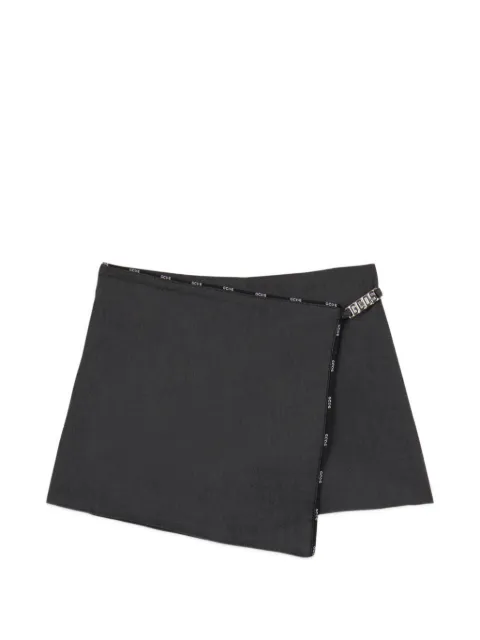 GCDS logo mini skirt Grey C1WWQM235D092