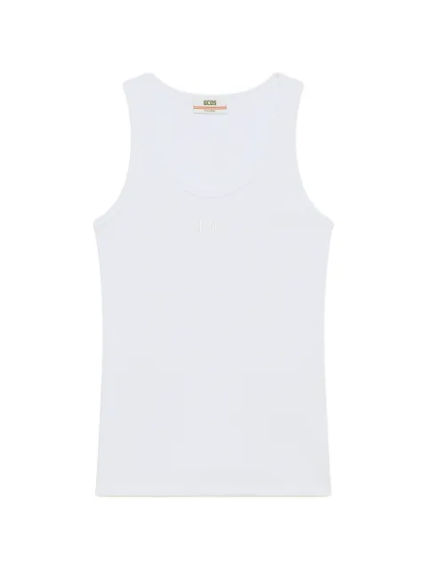 GCDS ribbed tank top White Z0MEQC291J019