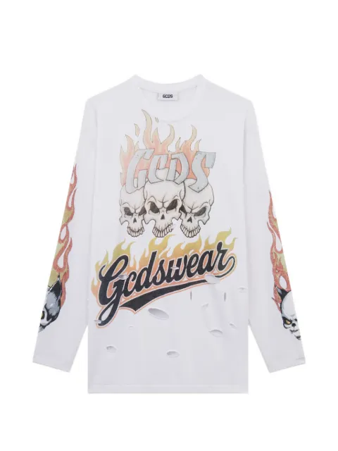 GCDS long-sleeve T-shirt White C1MWQC060J079