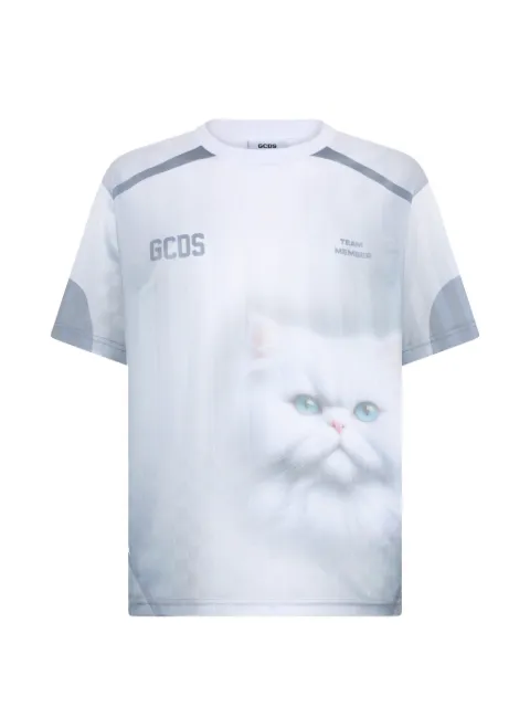 GCDS cat-print T-shirt White Z0UWQC420J138