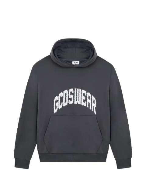 GCDS rhinestones-embellished hoodie Grey C1MWQE128F034