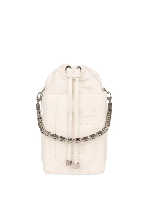 GCDS logo-embossed shoulder bag White C1WWQR272M272