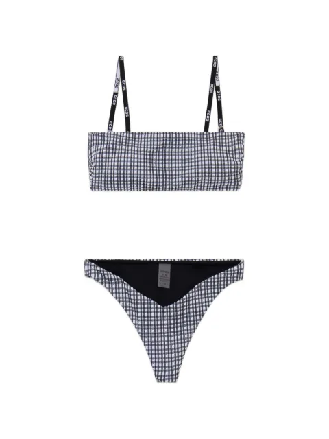 GCDS gingham-check bikini Black C1WBQS270J014
