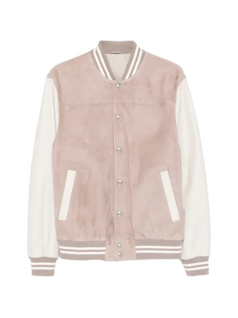 Eleventy striped bomber jacket Neutrals M75GBTM23PEL0M025
