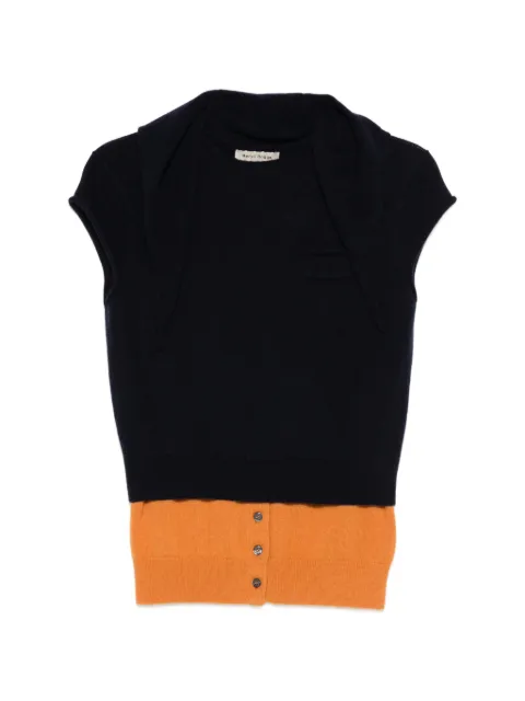MERYLL ROGGE layered knitted vest Blue K500508WR26