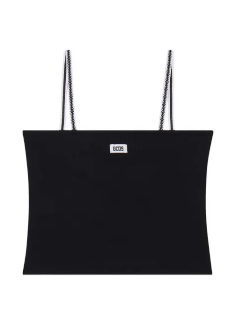 GCDS logo-patch tank top Black C1WWQG086J051