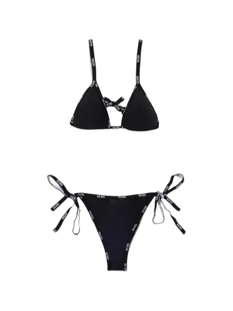 GCDS logo-strap bikini Black C1WBQS268J021