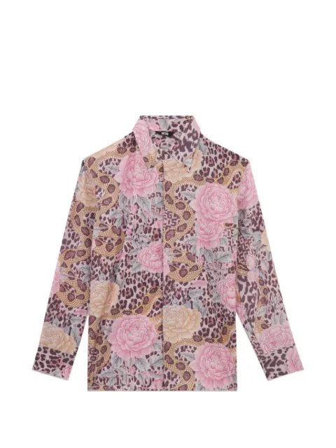 GCDS animal-print floral shirt Pink C1MBQH171G095