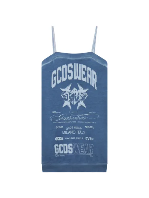 GCDS printed mini dress Blue C1WWQB024F034