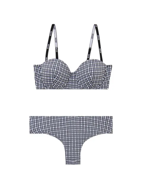 GCDS gingham-pattern bikini White C1WBQS265J014