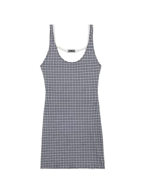 GCDS gingham-pattern mini dress Grey C1WBQS266J014