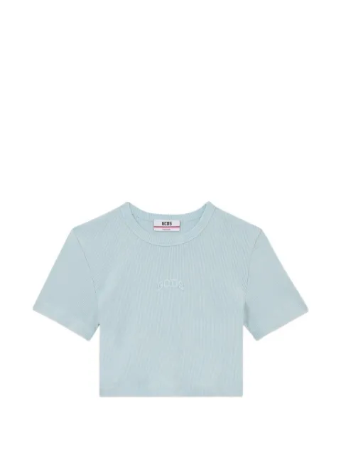 GCDS logo-detail T-shirt Blue C1WEQC052J103