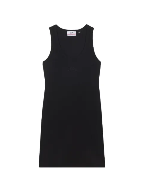 GCDS logo-embroidered mini dress Black C1WEQB018J103