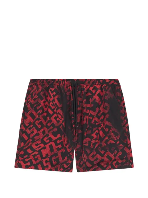 GCDS monogram-print swim shorts Red C1MEQS250T075