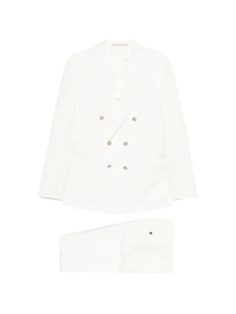 Eleventy double-breasted suit White M75ABUB01TES0M11601