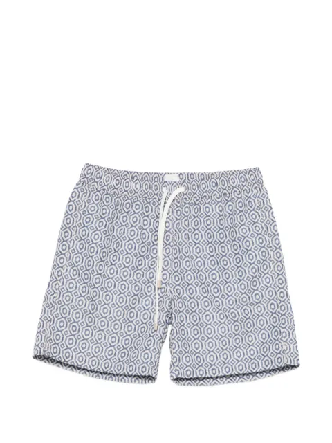 Eleventy geometric-pattern swim shorts Blue M75BEAM01TES0M263