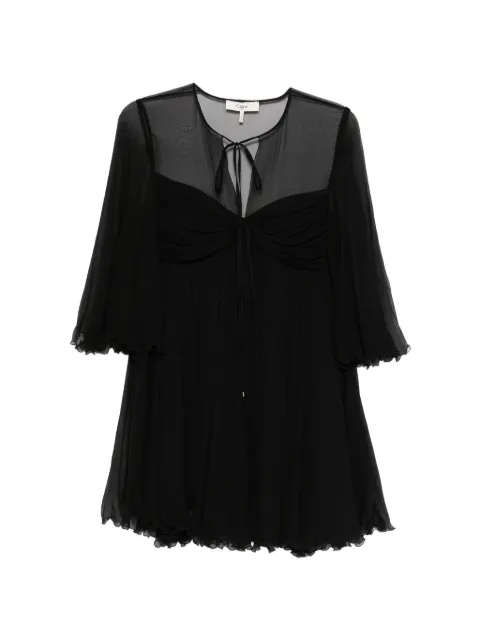 Chloé tie-detail ruffled mini dress Black CH26SRO87001