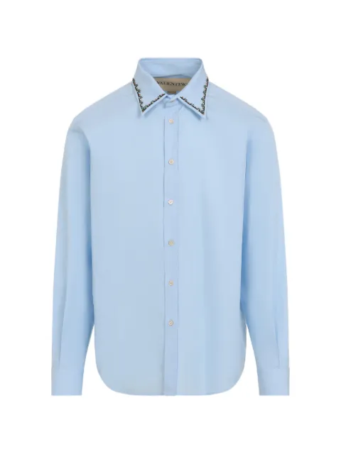 Valentino Garavani beaded shirt Blue VABS87B57