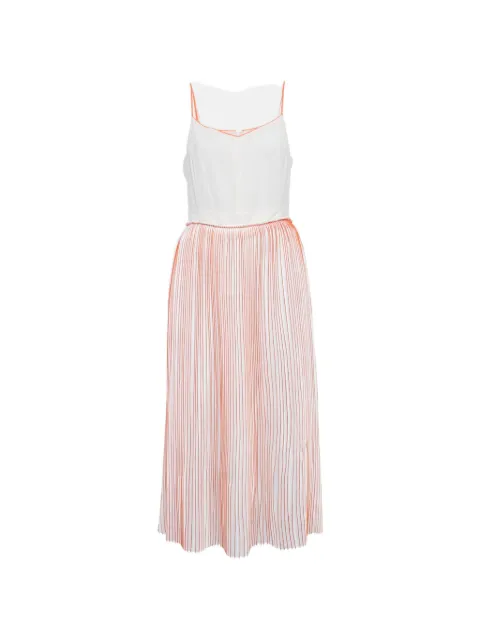 Victoria Victoria Beckham silk plissé midi dress White 1252531