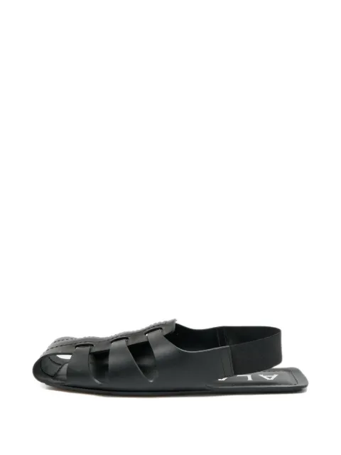 Alaïa Pre-Owned caged flat sandals Black 1253655