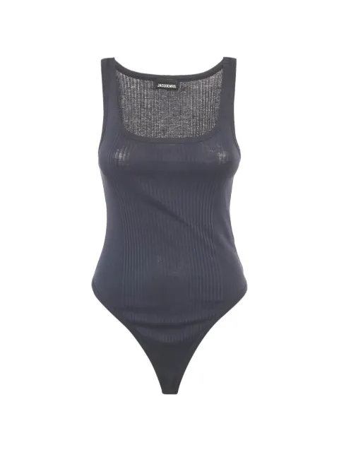 Jacquemus Pre-Owned ribbed square-neck top Blue 1253003