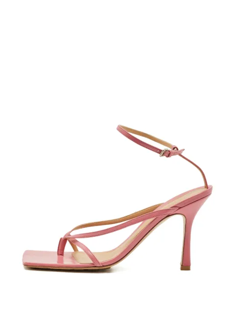 Bottega Veneta Pre-Owned square-toe leather sandals Pink 1252525