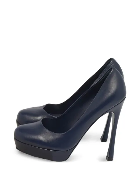Saint Laurent Pre-Owned leather heeled pumps Blue 1257394