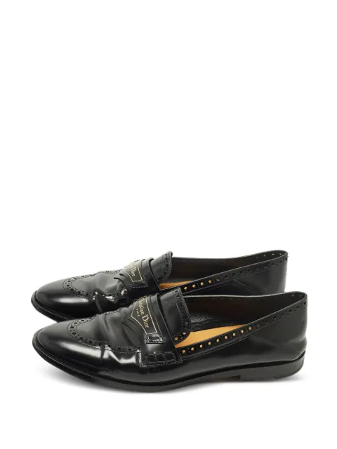 Christian Dior Pre-Owned leather loafers Black 1253891