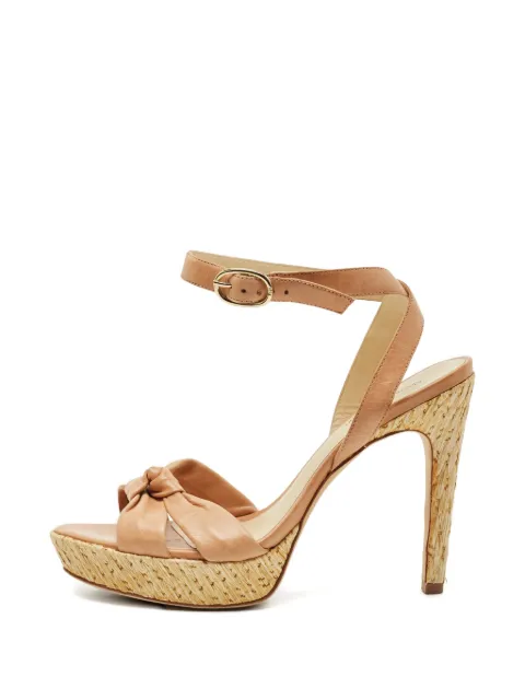 Alexandre Birman Lolita knot leather sandals Neutrals 1249399