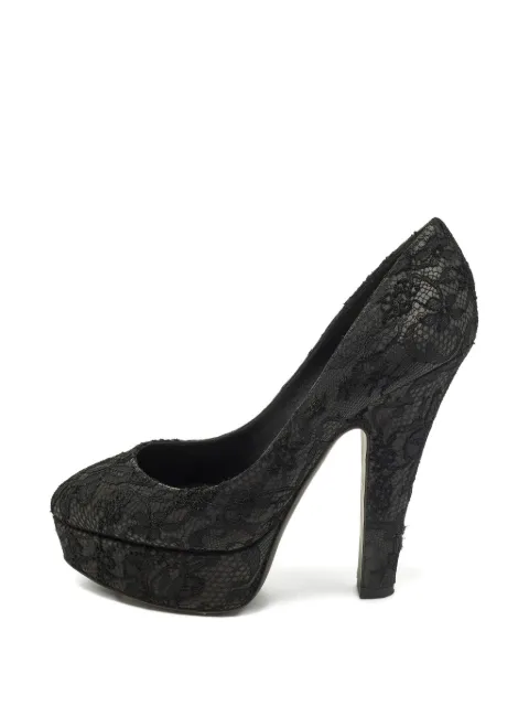Dolce & Gabbana Pre-Owned platform mesh pumps Black 1255804