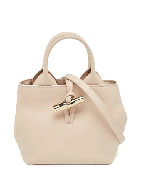 Longchamp extra small Le Roseau leather tote bag Pink 1241301