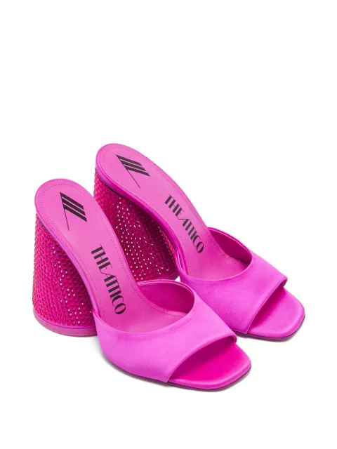 The Attico satin crystal sandals Pink 1249476