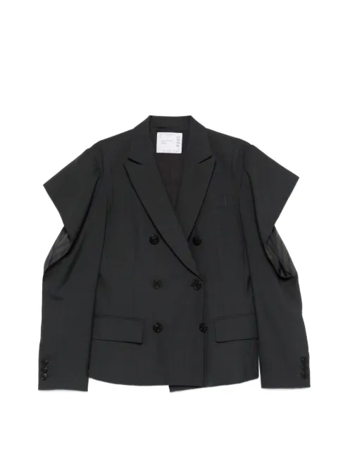 sacai double-breasted blazer Grey 2608280