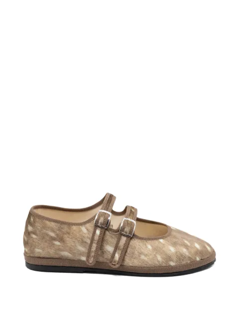 Gondolina deer-print double-strap ballet flats Neutrals GPLB2