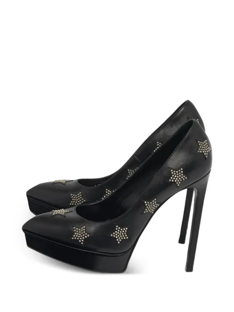 Saint Laurent Pre-Owned leather heeled pumps Black 1257398
