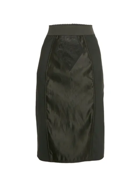 Dolce & Gabbana Pre-Owned satin-insert midi skirt Black 1248206