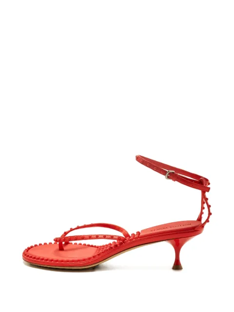 Bottega Veneta Pre-Owned Dot leather sandals Red 1251616
