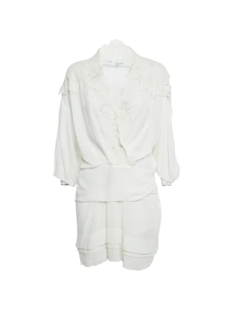 IRO lace-trim cotton mini dress White 1236170
